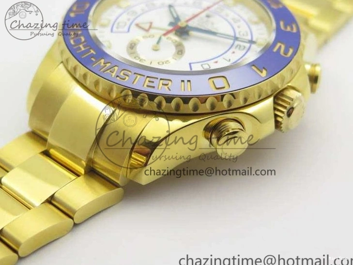 MiroTime 0303 YachtMaster II 116688 YG JF 1:1 Best Edition White Dial Blue Ceramic Bezel On YG Bracelet A Cozy 3577